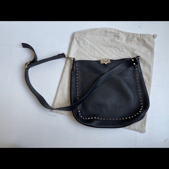 VALENTINO GARAVANI Rockstud Leather Messenger Bag - Picture 4 of 6